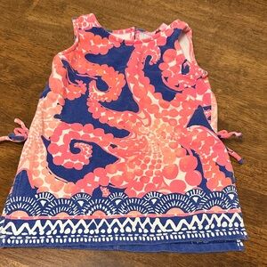 Lilly Pulitzer Girls' Pink & Blue Octopus Print Tank Dress